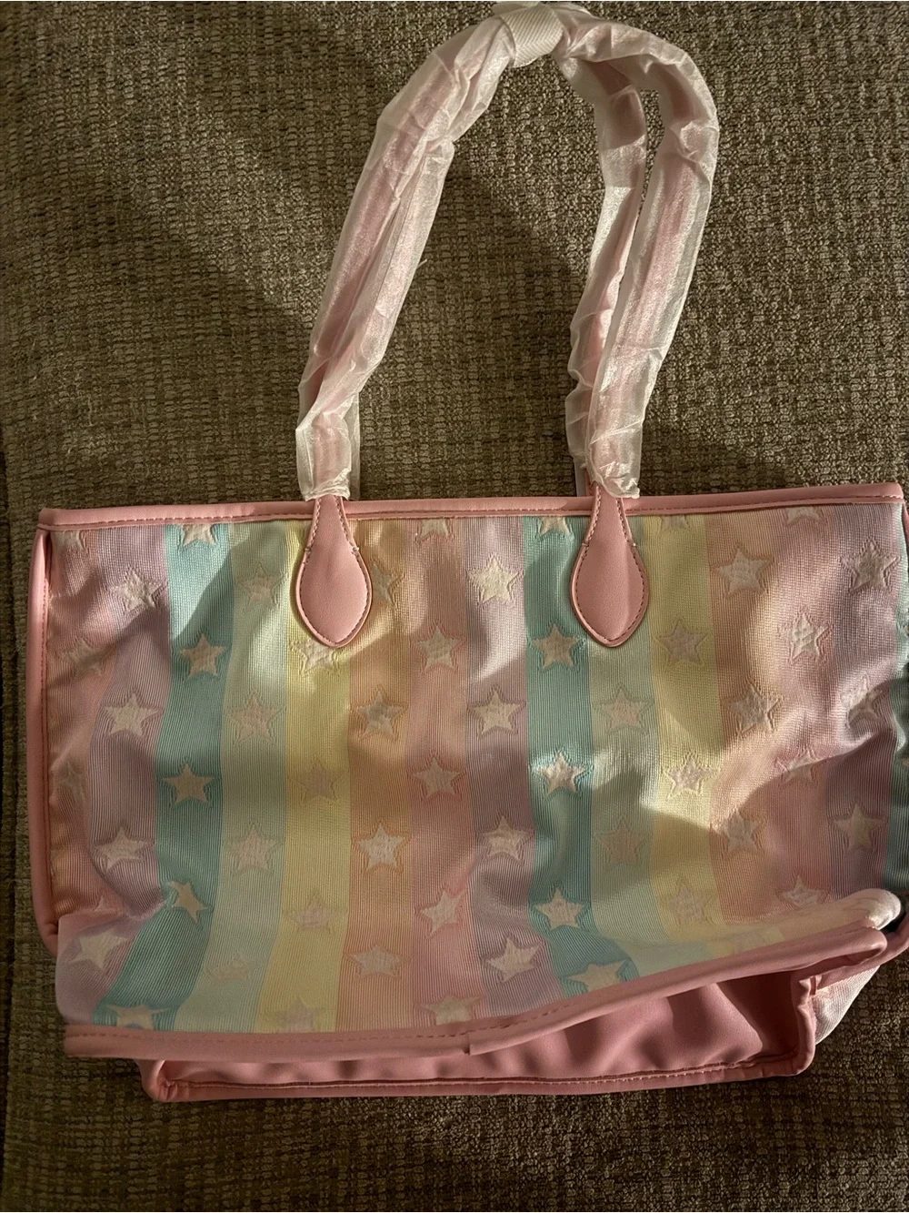 NWT Stoney Clover Lane x Park & Beach Tote and NWOT Star Bag Charm - Picture 2 of 3